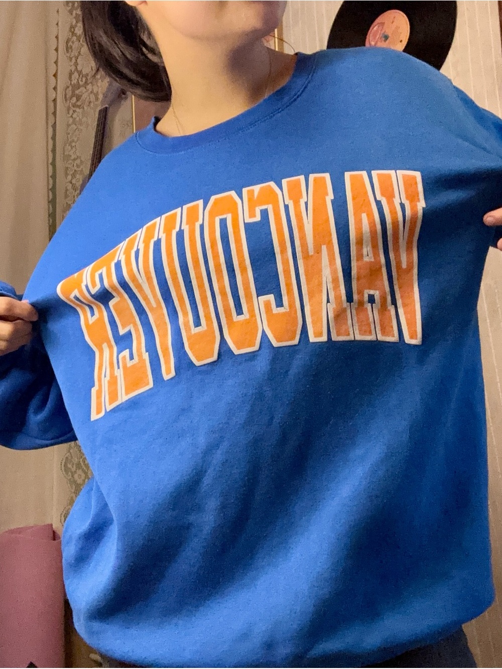 Pacific and co Vancouver blue crew neck